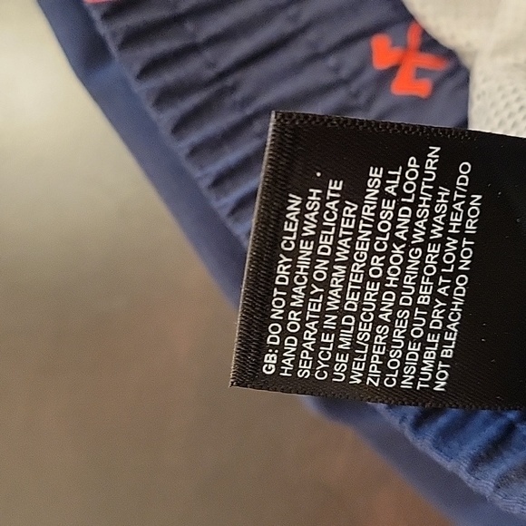 NWOT The North Face Elastic Waist Blue & Orange Athletic Gym Shorts Size Large - Picture 10 of 15